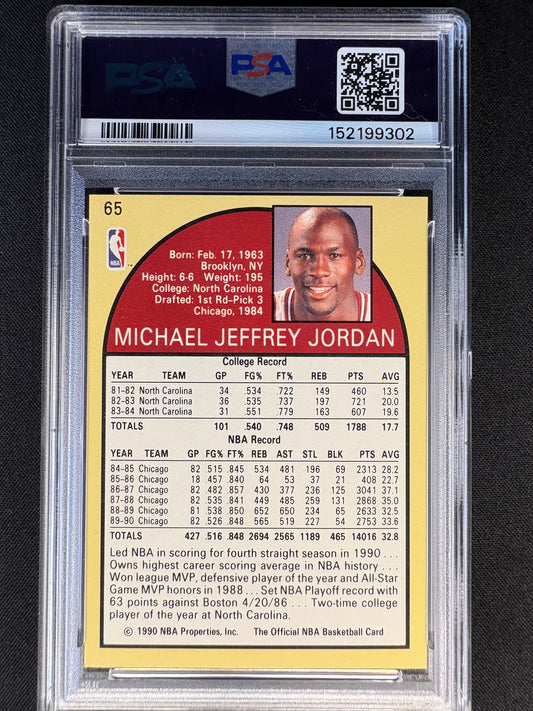 1990 HOOPS MICHAEL JORDAN #65 PSA9