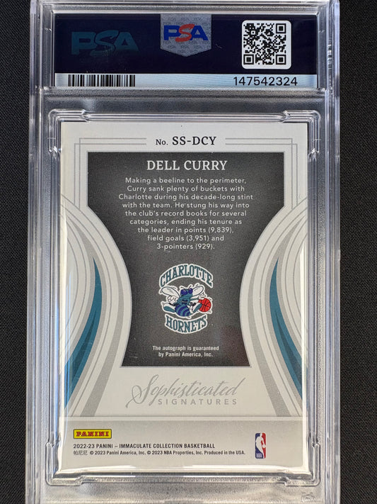 2022 IMMACULATE DELL CURRY AUTO /10 GEM MT PSA 10