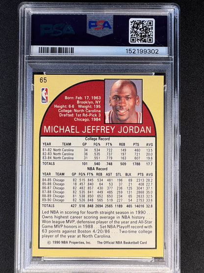 1990 HOOPS MICHAEL JORDAN #65 PSA9