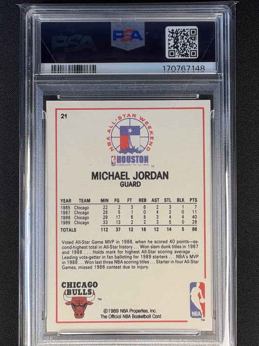 1989 HOOPS MICHAEL JORDAN - ALL STAR - #21 MINT PSA9