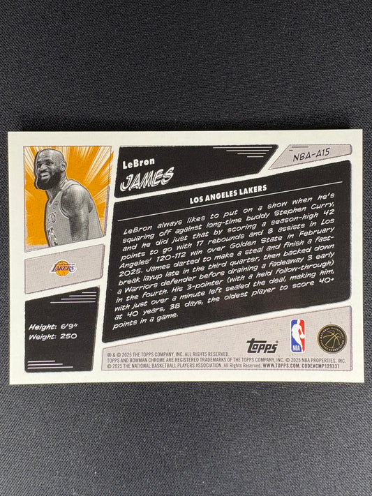 2025 BOWMAN CHROME LEBRON JAMES ANIME SSP CASE HIT #NBA-A15