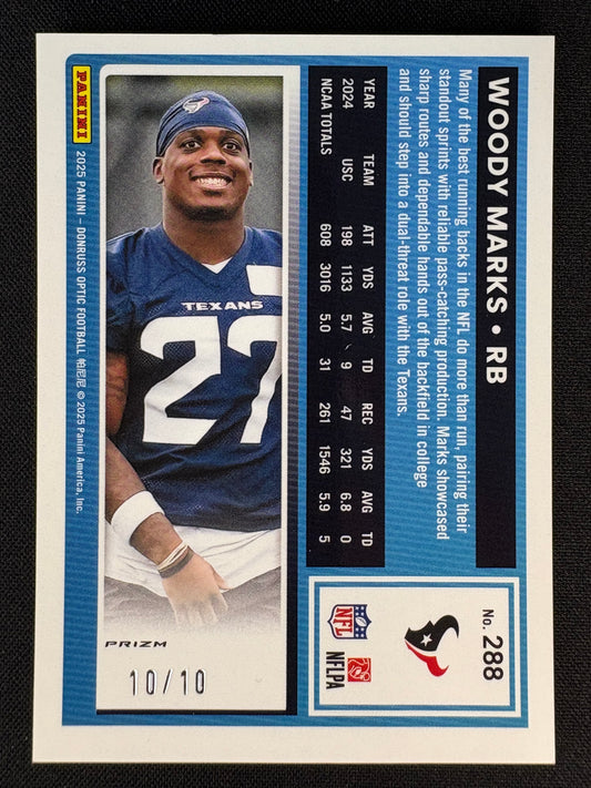 2025 DONRUSS OPTIC - WOODY MARKS RATED ROOKIE - #288 - 10/10 SP