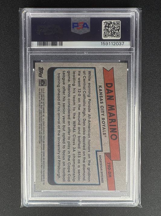2025 BOWMAN DRAFT - DAN MARINO - GREEN REFRACTOR /99 #79D-DM - PSA NM-MT 8