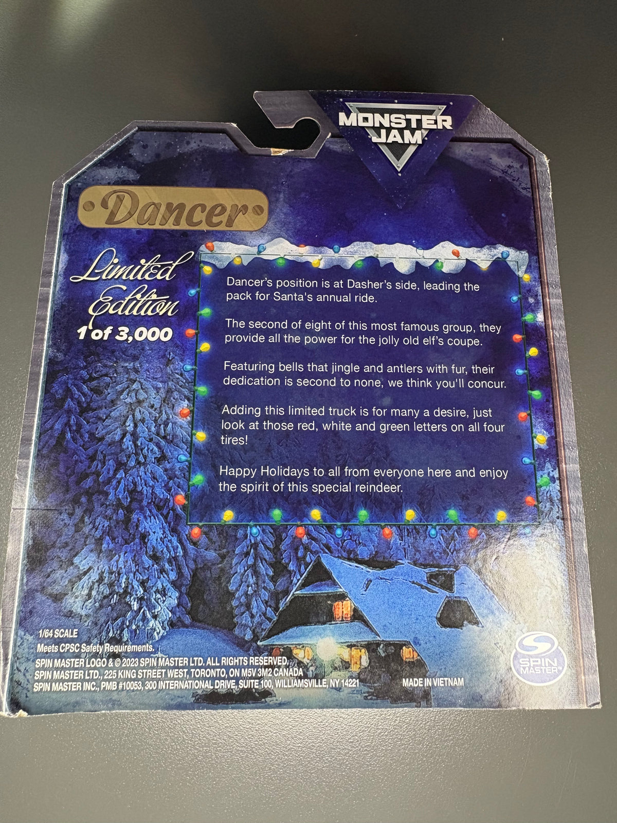 MONSTER JAM 2023 DANCER REINDEER LIMITED EDITION 1 OF 3000