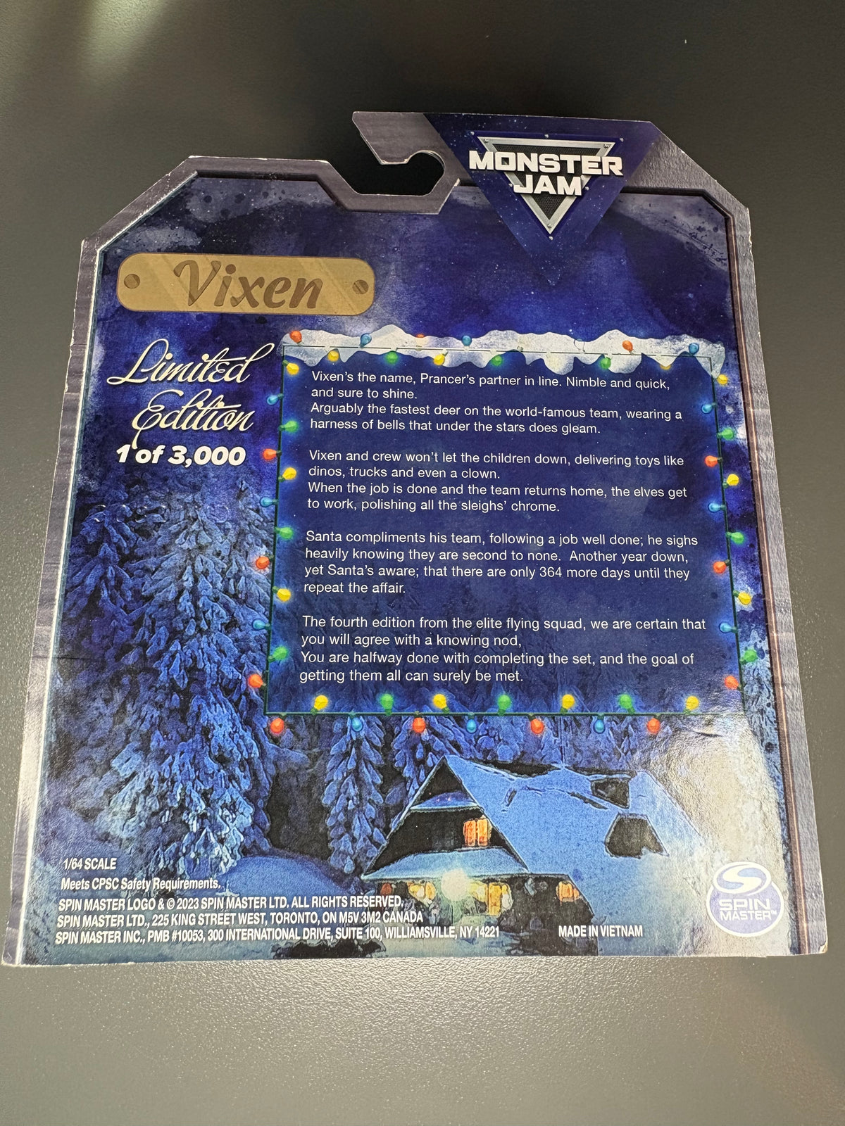 MONSTER JAM 2023 VIXEN REINDEER LIMITED EDITION 1 OF 3000