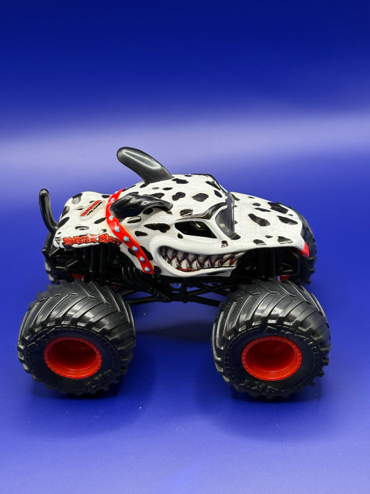 1ST EDITION - DALMATION - MONSTER JAM - RED RIMS - 1:64 SCALE - MINT